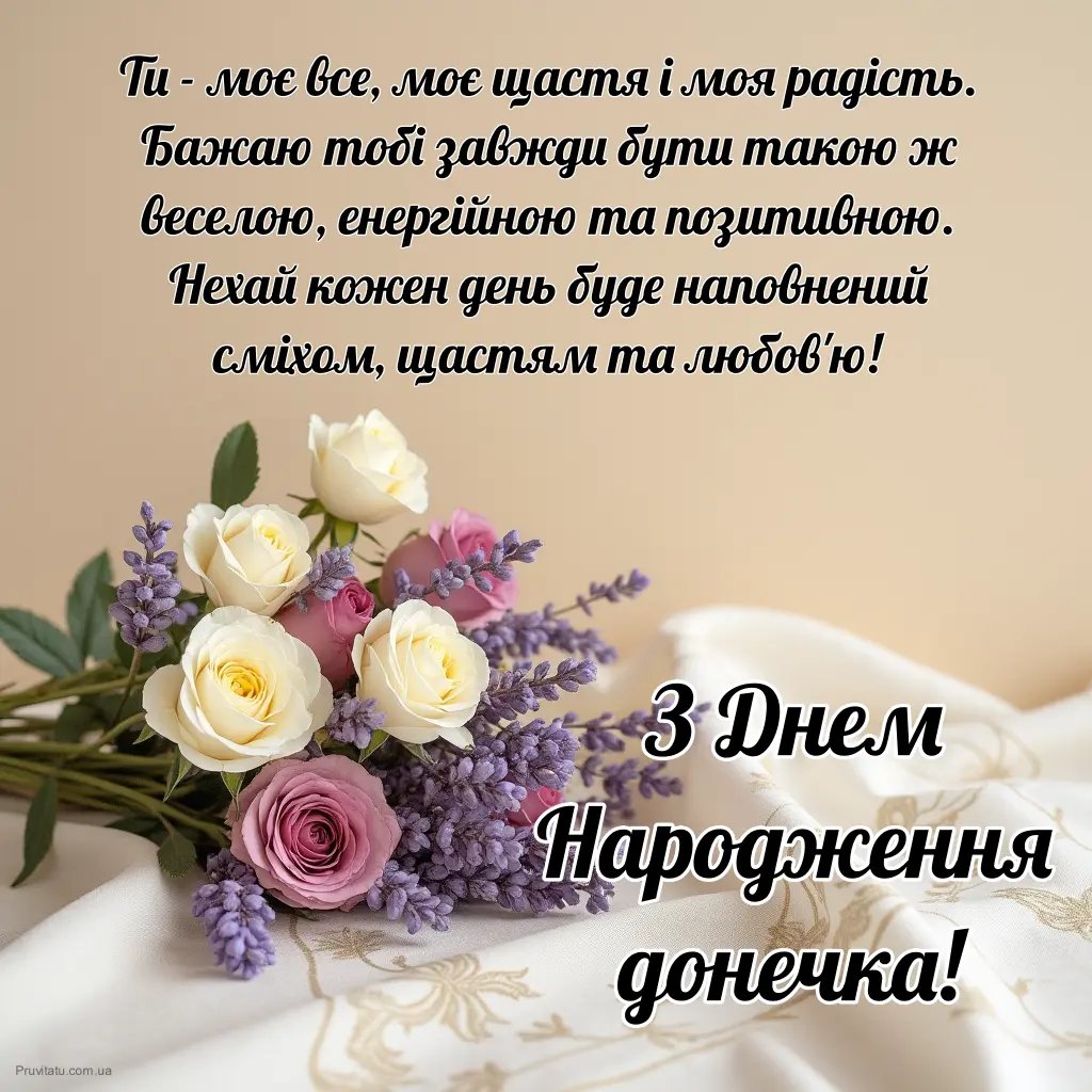 донечки привітання з днем народження доньці від мами