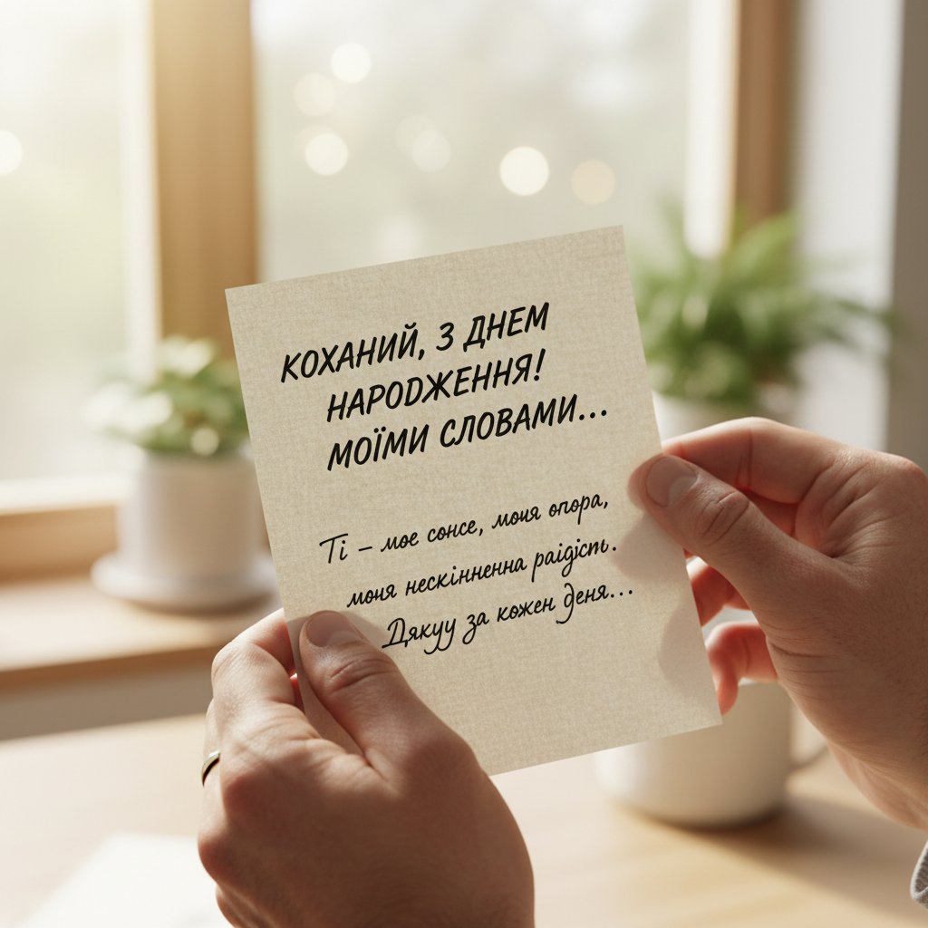 коханий з днем народження своїми словами