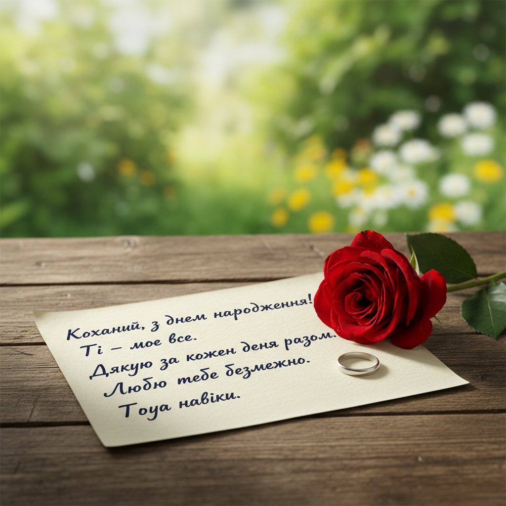 коханий з днем народження своїми словами