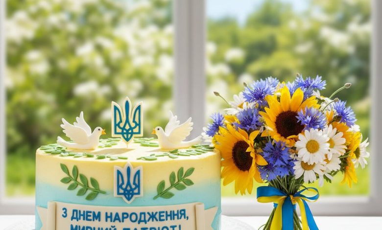 мирного патріотичне привітання з днем народження