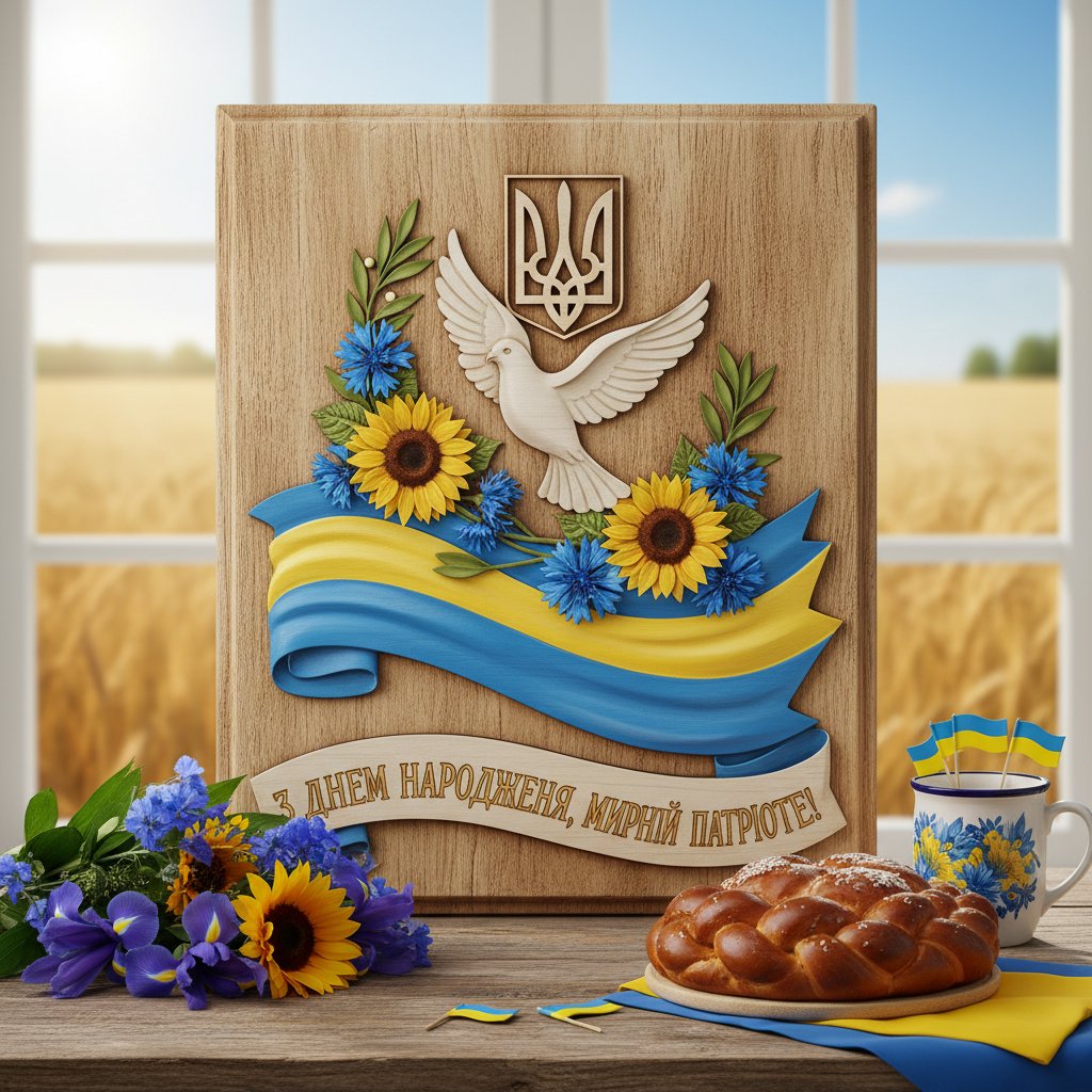 мирного патріотичне привітання з днем народження
