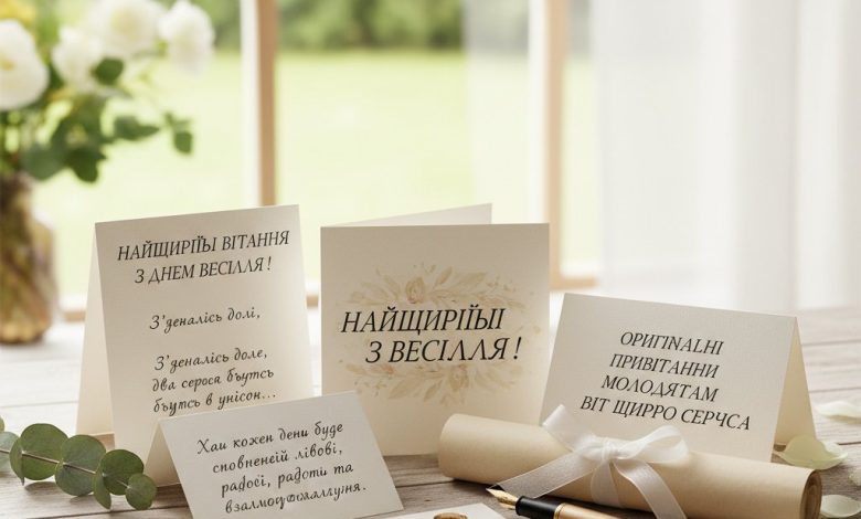 оригінальні привітання з весіллям своїми словами