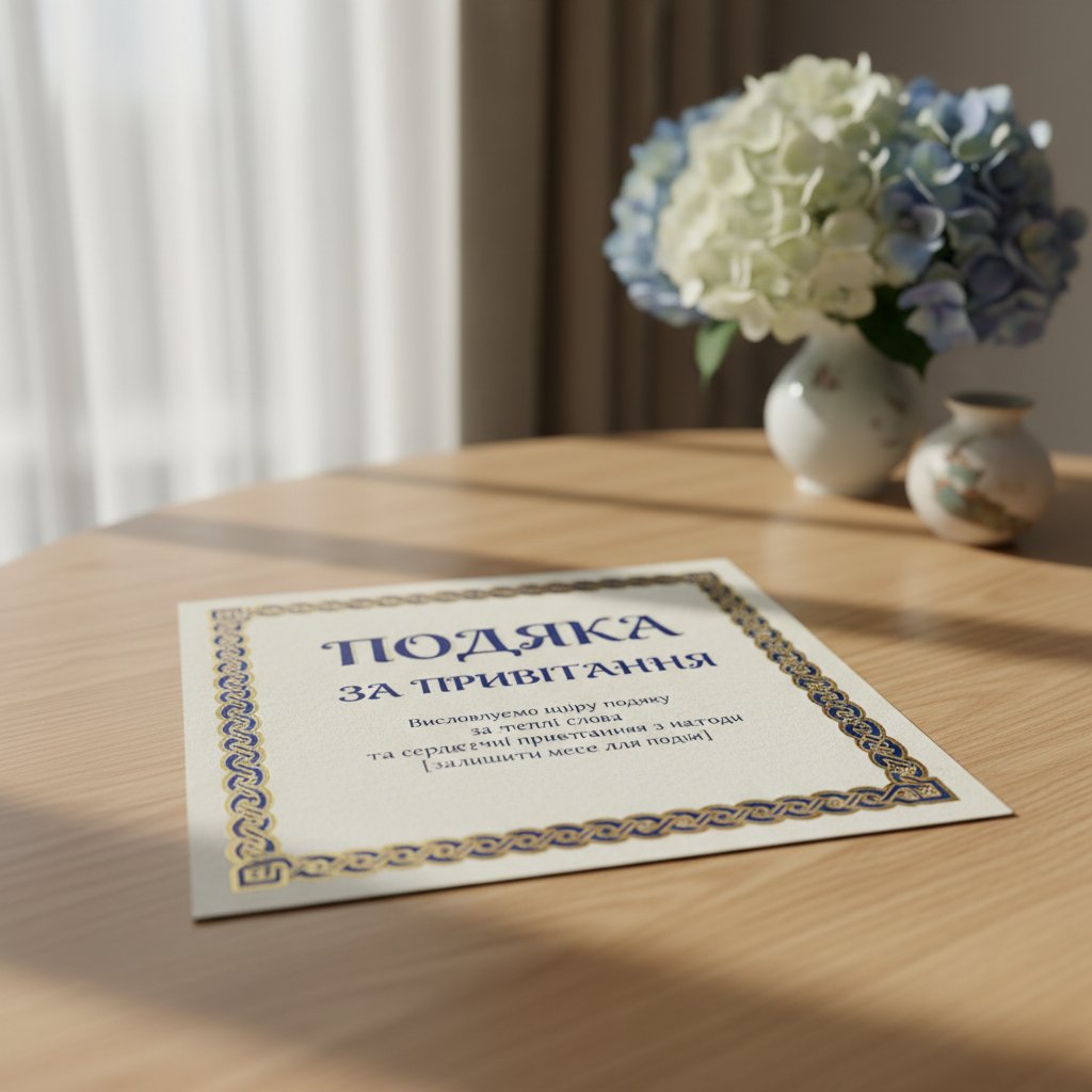 подяка за привітання