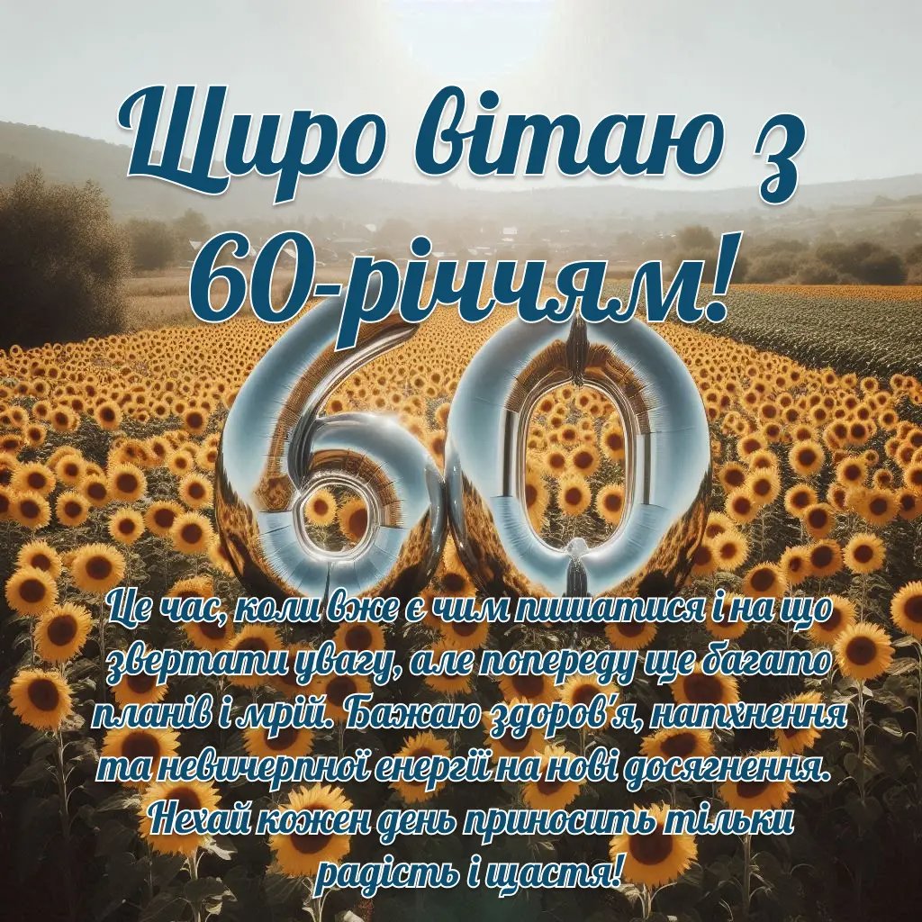 привітання з 60-річчям чоловікові