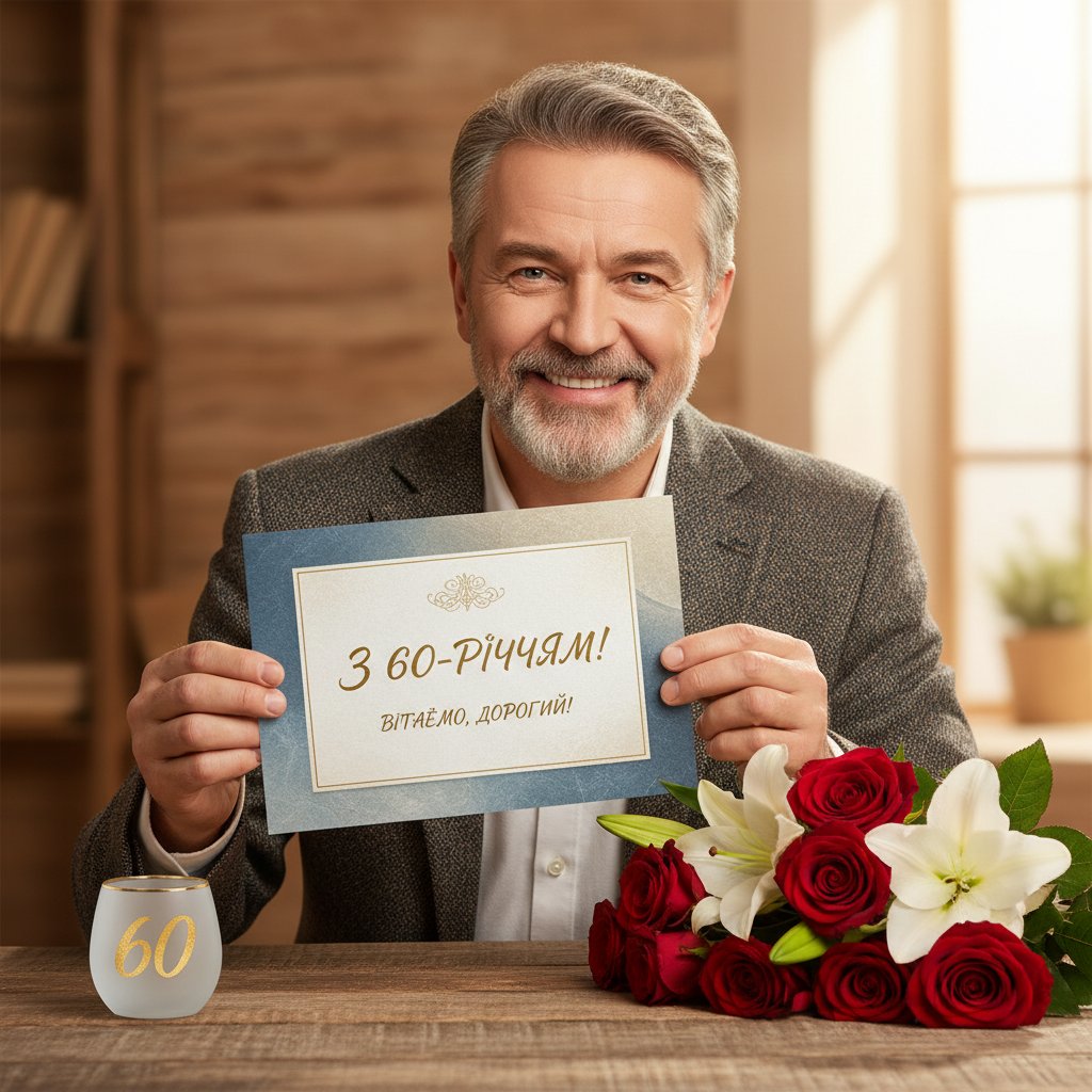 привітання з 60-річчям чоловікові