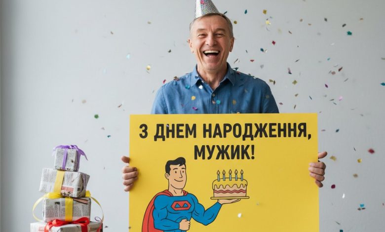 привітання з днем народження чоловіка прикольні