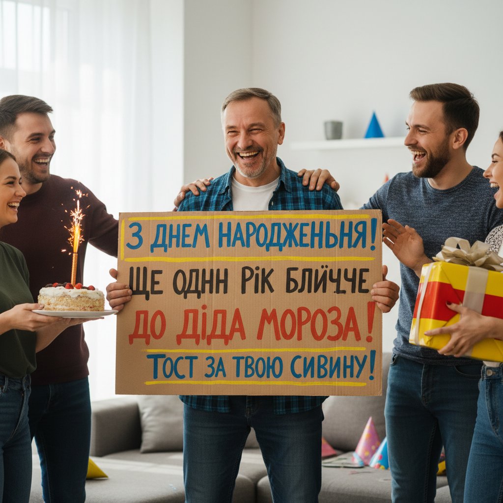 привітання з днем народження чоловіка прикольні