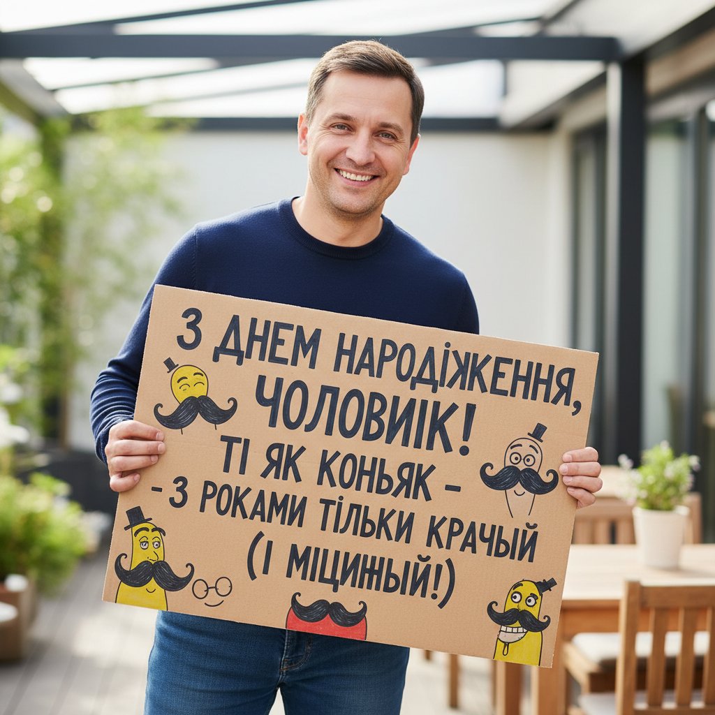 привітання з днем народження чоловіка прикольні