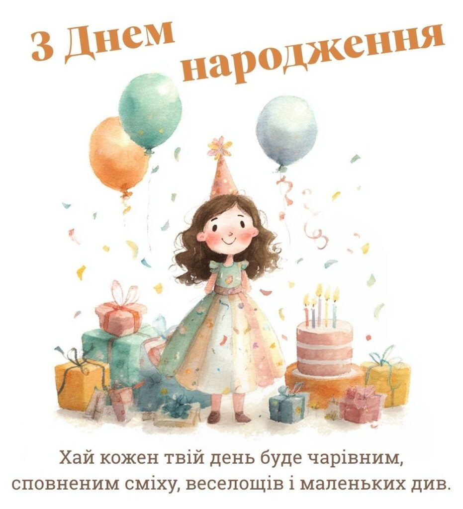 привітання з днем народження дівчинці