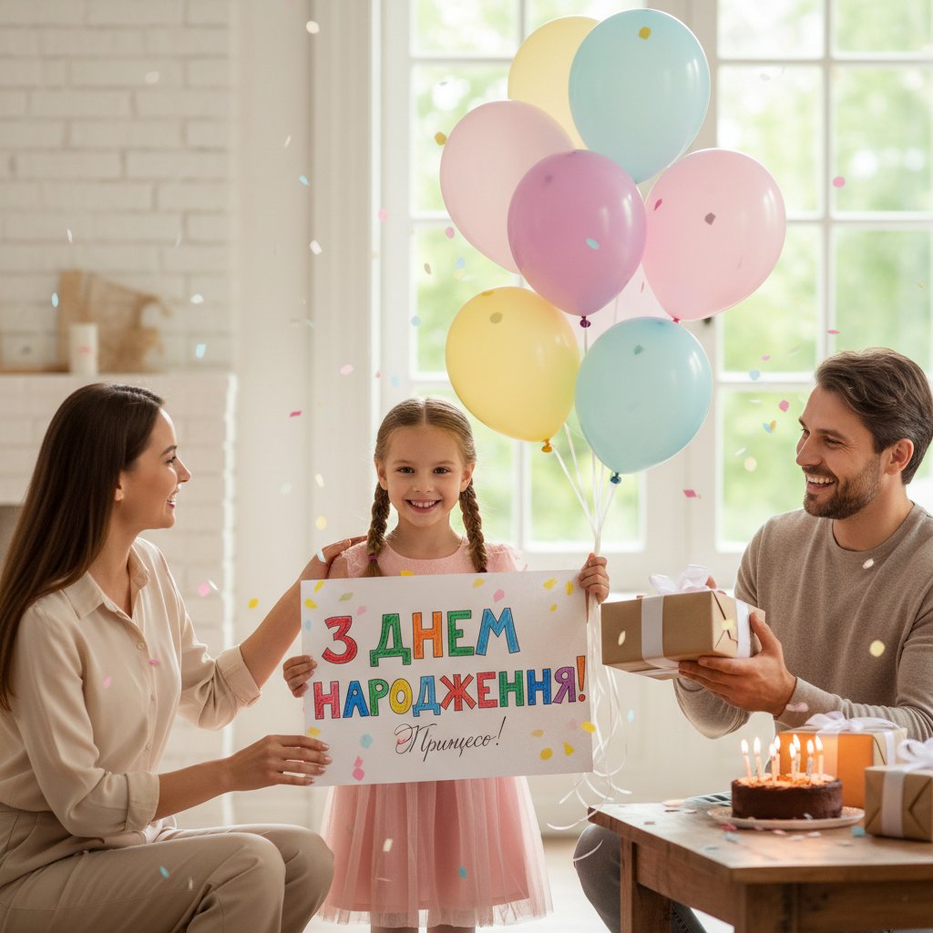 привітання з днем народження дівчинці