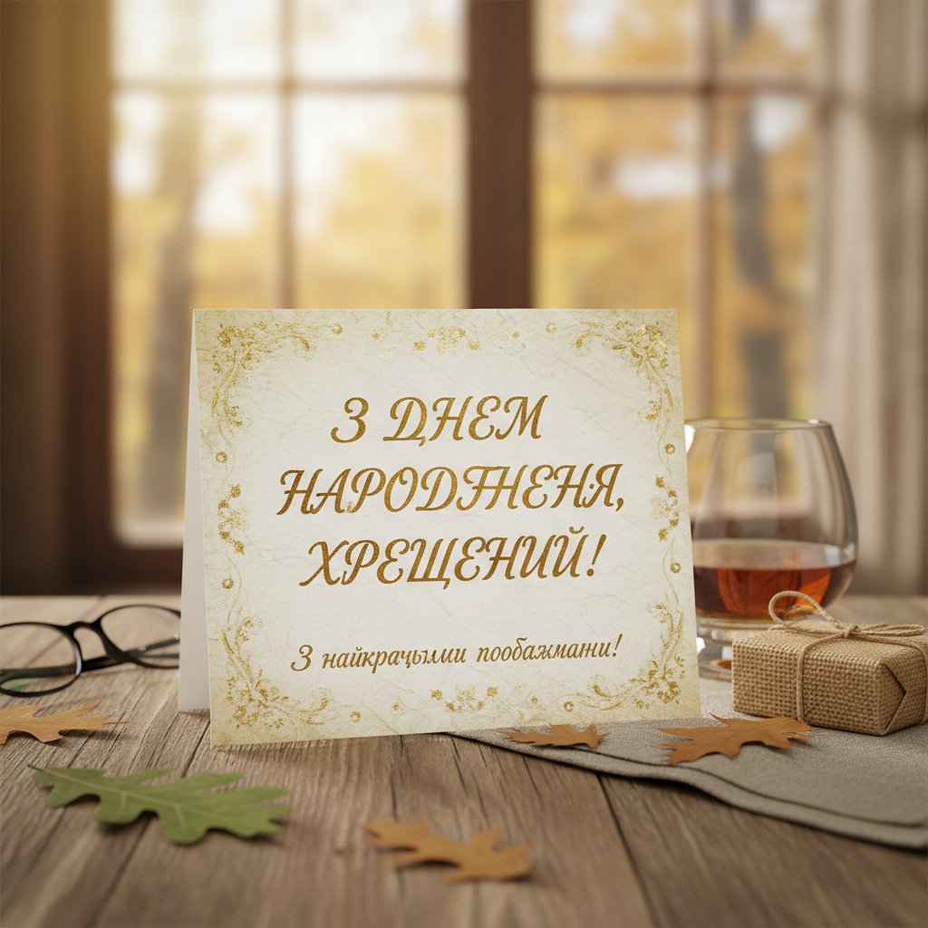привітання з днем народження хрещеному