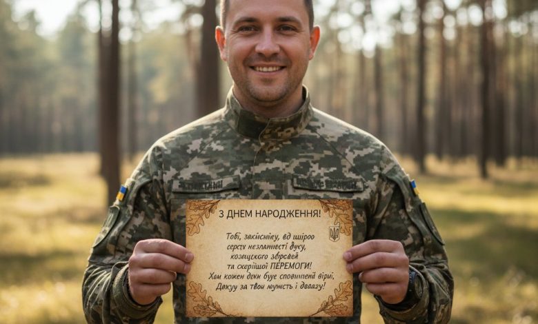 привітання з днем народження військового своїми словами