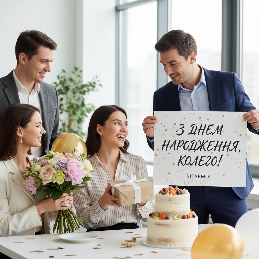 привітання з днем народження жінці колезі