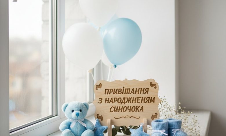 привітання з народженням синочка