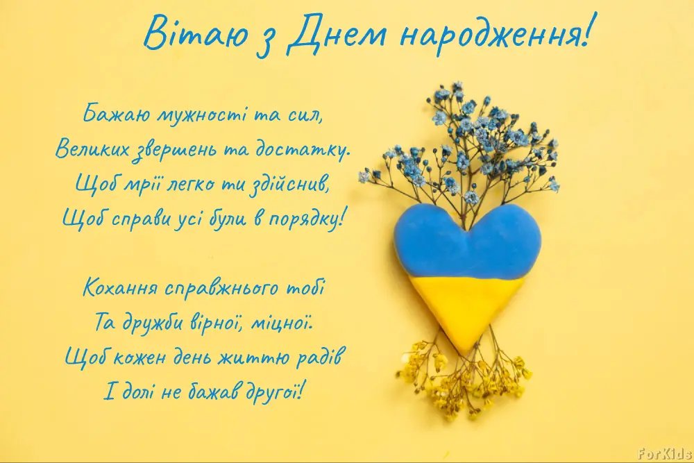 сердечні привітання з днем народження мужчині