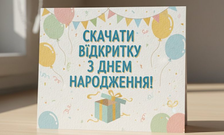 скачати откритку з днем народження