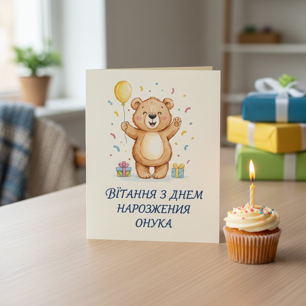 вітання з днем народження онука