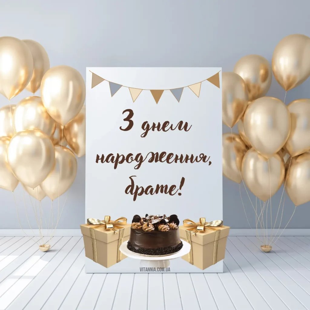 з днем народження брату картинки