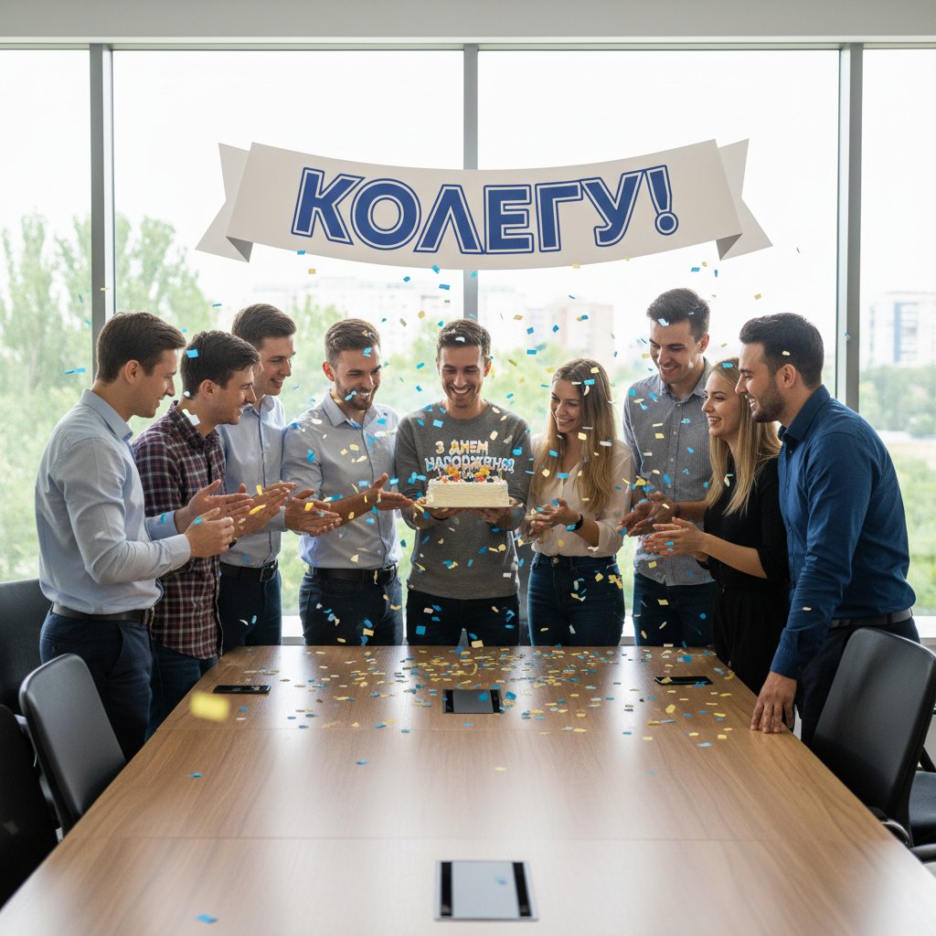 з днем народження колегу