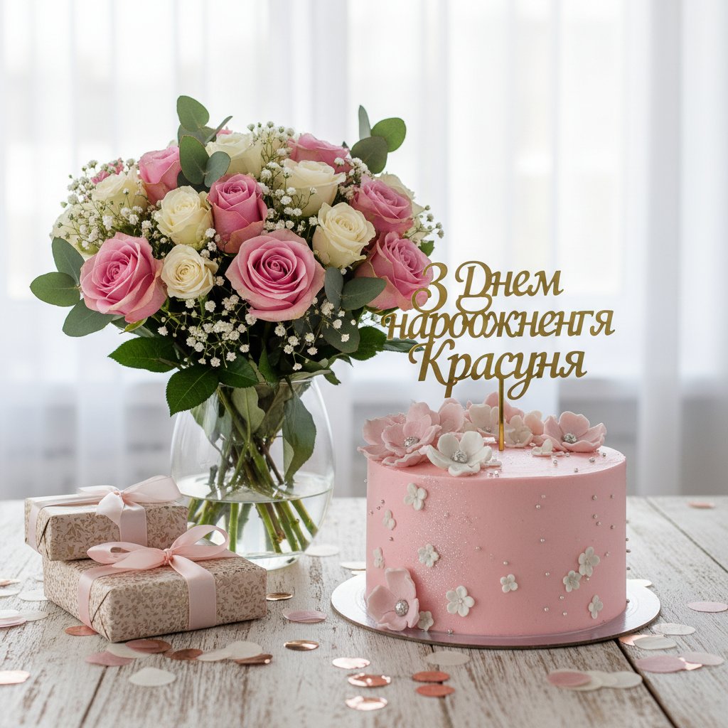 з днем народження красуня картинки