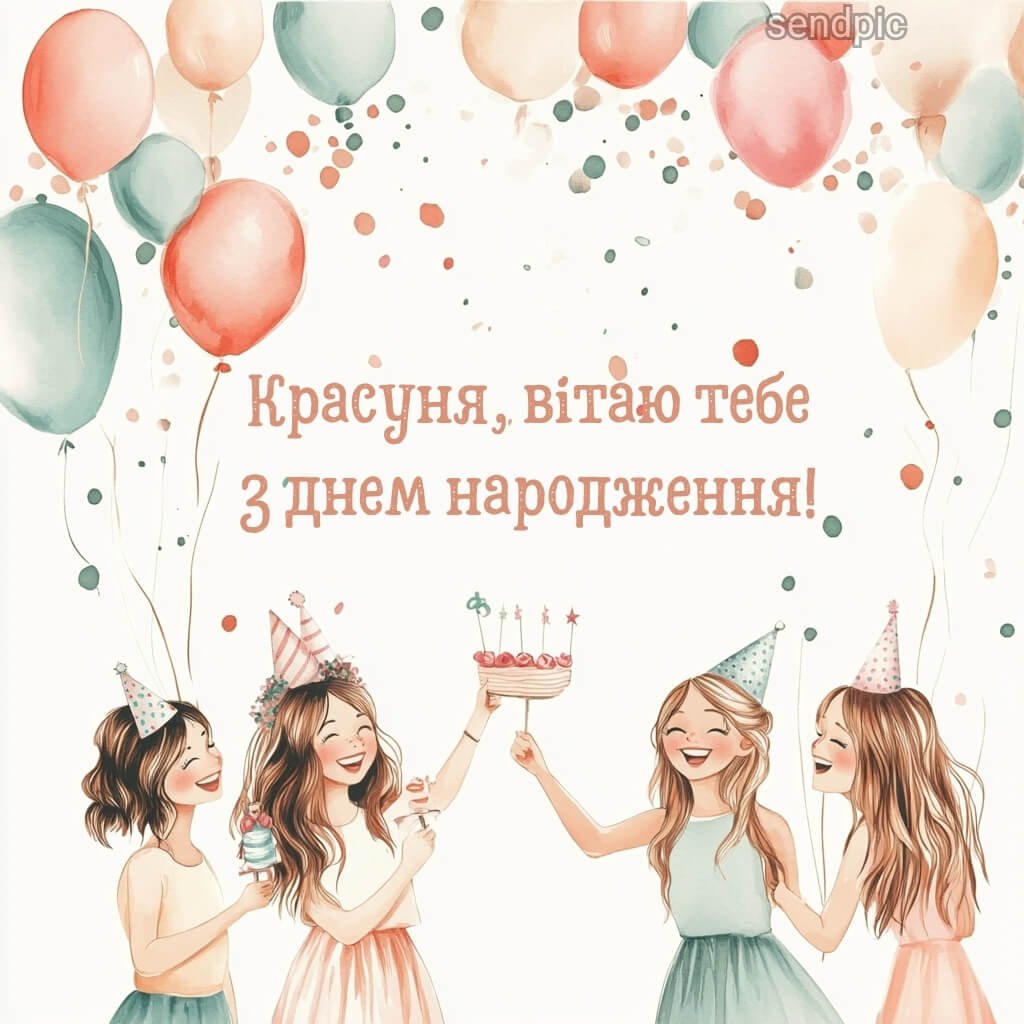 з днем народження красуня картинки