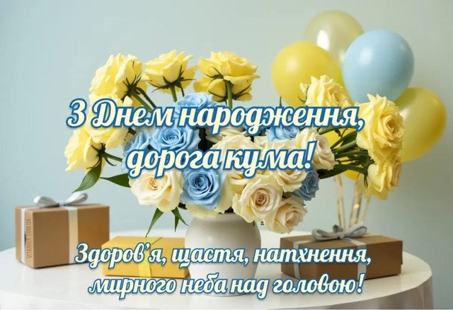 з днем народження кумушка