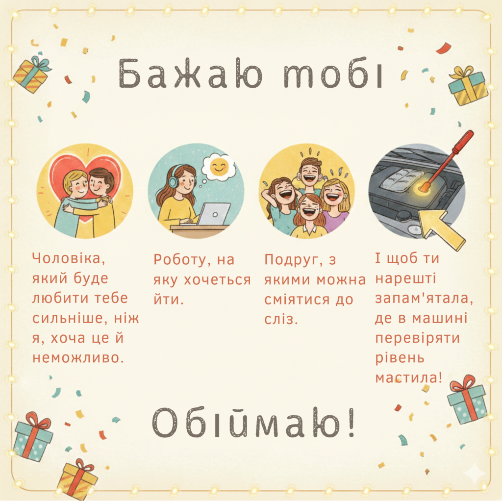 Привітання з днем народження донечки жартівливе